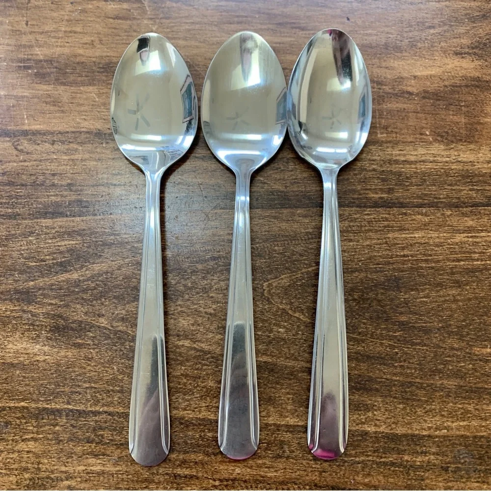 4/$15 Three stainless tablespoons spoons